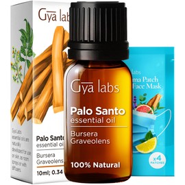 Gya Labs Palo Santo Essential Oil - 0.34 Fl Oz - Promotes Relaxation for Inner Peace - 100% Natural Premium Quality Palo Santo Oil for Aromatherapy Diffuser & Candle Making Scent