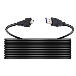 xiwai USB C USB 3.1 Type-C Dual Locking Connector to Standard USB3.0 Data Transfer Cable with Panel Mount Screw for Camera