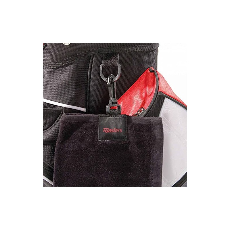 Masters Black Tri Fold Golf Towel in Eco Bag