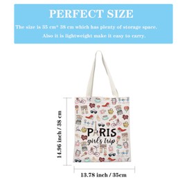 Paris Girls Travel Gift Paris Girls Weekend Gift Holiday in Paris Gift Paris Theme Travel Bag Paris Skyline Gift for Her France Holiday Makeup Bag, Girls Trip Paris Tote EU, Cosmetic bag with print