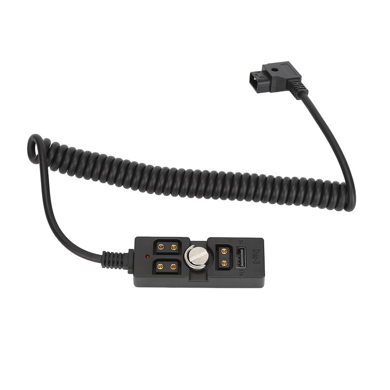 D Tap Male to 3 Port Female Splitter with 5V