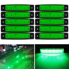 10 Pack Marine Boat LED Navigation Cabin Deck Courtesy Light Stern Transom Lights 12V for Boating Kayak Yacht, Dinghy, Sailboat, Pontoons, Freighters, Hovercrafts, Hunting & Fishing (Green)