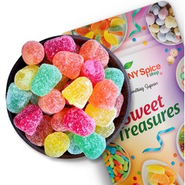 NY Spice Shop Assorted Sour Candy Spice Drops - 1 Pound Gum Drops Candy - Jelly Drops Sour Gummy Candy Bulk - Spiced Gum Drops Gummy Candy Variety Pack - Gummy Fruit Drops - Fruit Drops Sour Gummies