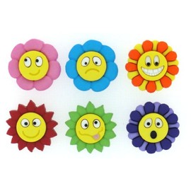 Dress it Up Button How U Doin Ø ~ 23 mm 6 pcs. Multicolour, 10x8x1 cm