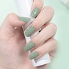 LIFOOST Fully Cured Gel Nail Strips Solid Green Long Lasting