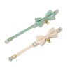 Ewinoom 2 Pack Soft Corduroy Cat Collars with Bow Tie