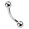 Eyebrow Piercing Titanium Curved Bar 1.2 mm Thickness (16 Gauge)