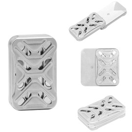 7JI Fidget Slider Magnetic Stainless Steel Magnetic Fidget Toy Gadget Fidget Toy Toy Killing Time EDC Stress Reliever Stress Reliever Stress Reliever Office Decor Men Adult Christmas Gift Gift Silver