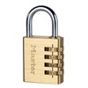 Master Lock 604EURD 40mm Resettable Brass Combination Padlock