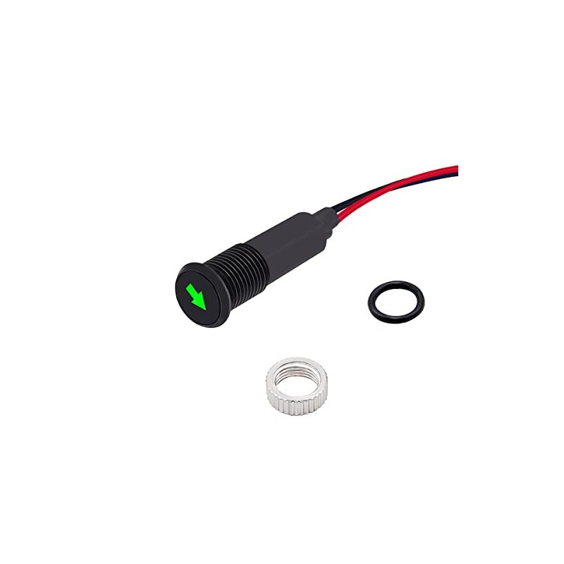 Taiss LED Indicator Pilot Dash Light with Symbols (Single Arrow)