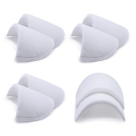 SEMINI 4 Pairs White Covered Set-in Shoulder Pads Sewing Foam Pads for Blazer Suit Coat Jacket Clothes