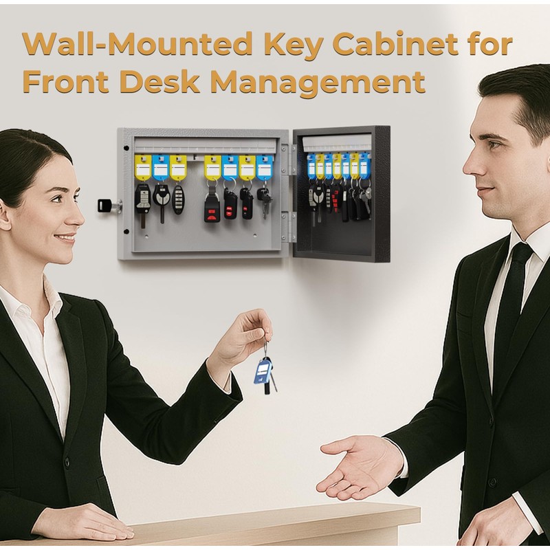 16 Key Lock Box Wall Mount, Smart Key Cabinet, use