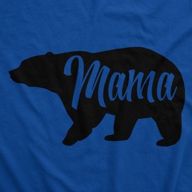 Crazy Dog Tshirts - Womens Mama Bear Tshirt Cute Funny Mom Mothers Day tee (Royal) -M - Camiseta para Mujer