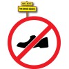 Oracal No Shoes Permitted Decal Sticker Remove Footwear 3.0" x