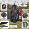 71L Rolling Baseball Bag with Wheels for 7 Bats,Softball Bag