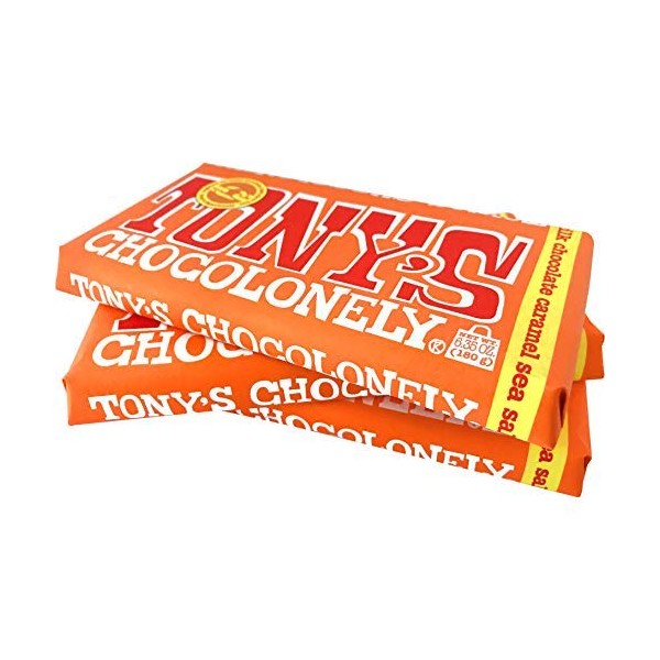 Tony's Chocolonely Bundles Milk with Caramel and Sea Salt, 6.35 ounce, 3 pack