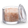 KooK Glass Salt Cellar, with Lid, Embossed Pressed Glass, Clear