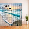 Inspirational Quote Shower Curtain Trust in The Lord with All