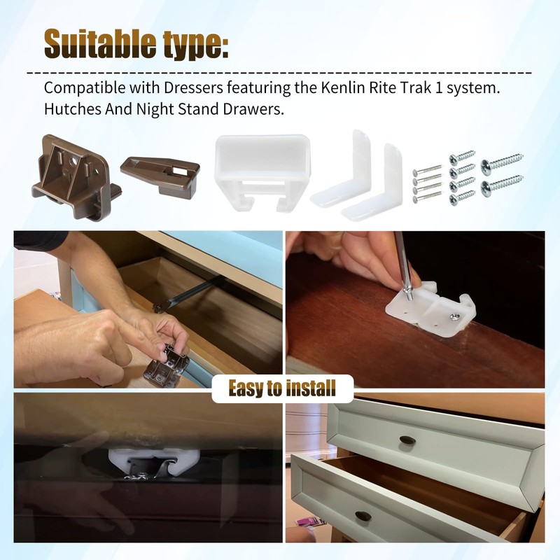 7 Set R 7321 Track Guide and Glides Replacement,Drawer Track