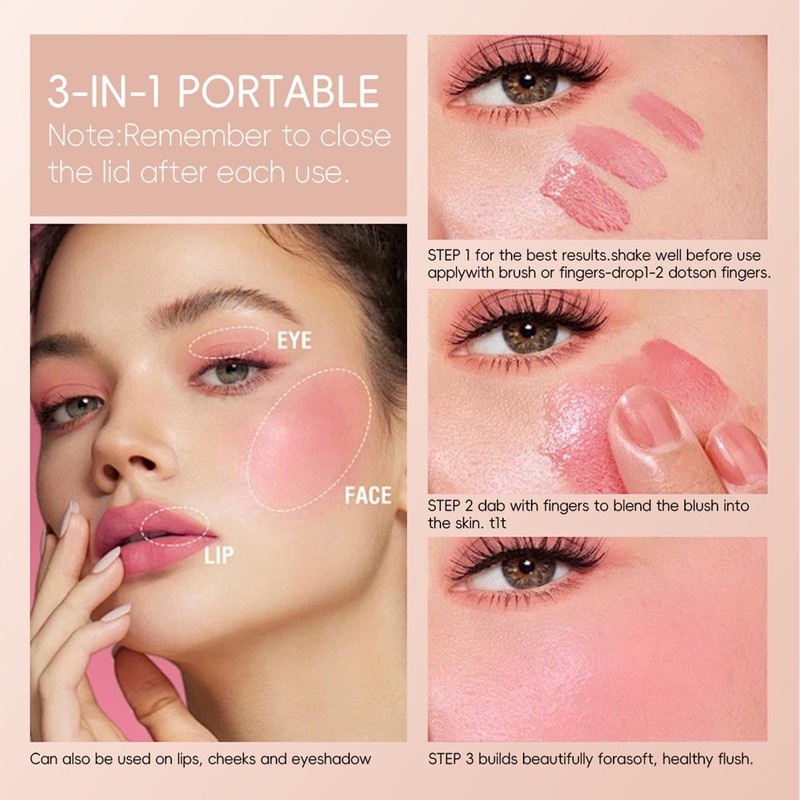 Creme Blush Makeup - Transparent Lip Balm Creme Blush |