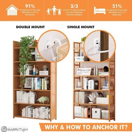 Furniture Straps (10 Pack) Baby Proofing Anti Tip Furniture Anchors Kit, Cabinet Wall Anchors Protect Toddler and Pet from Falling Furniture, Adjustable Child Safety Straps Earthquake Resistant