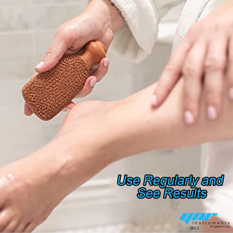YNR Natural Clay Foot Scrubber, 2-in-1 Feet Scrubber for Hard