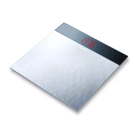 Beurer Luxury Stainless Steel Body Scale, w/ Illuminated Red LED Mirror Effect