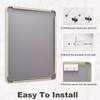 30x36 Inch Brushed Nickel Bathroom Mirror, Brushed Silver Metal Framed