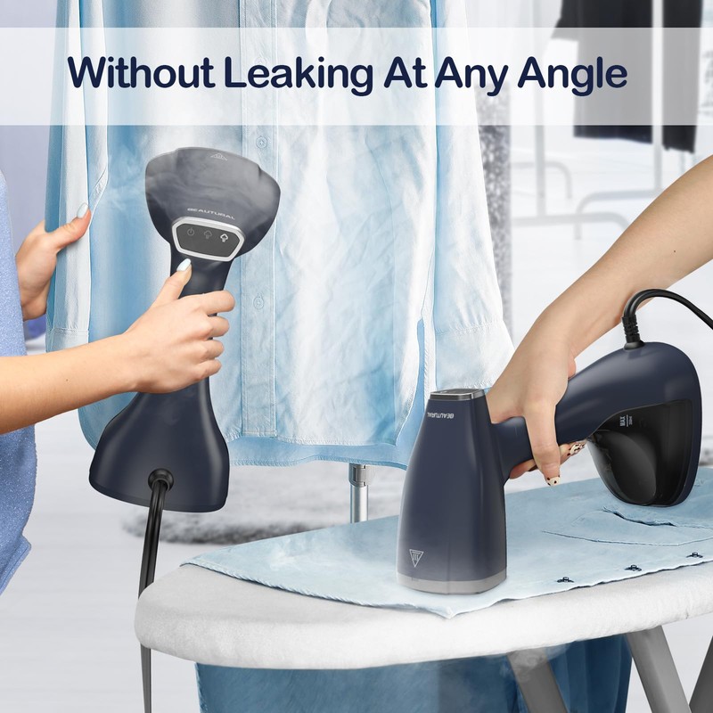 BEAUTURAL Handheld Garment Steamer for Clothes, Handheld steamer with Foldable