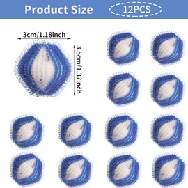 KATELUO Hair Remover for Washing Machine, Pack of 8 Lint Balls for Washing Machine, Pet Hair Remover Washing Machine, Hair Catcher Washing Machine Ball, Reusable Hair Remover