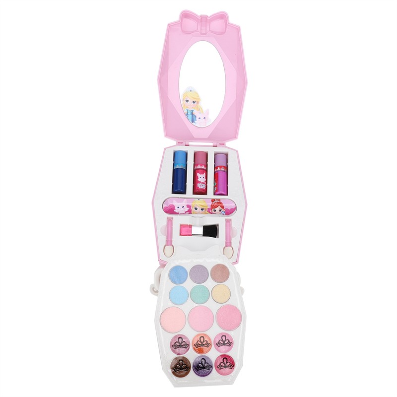 Portable Kid Makeup Water Soluble Toy Miniature Beauty Box Cosmetic