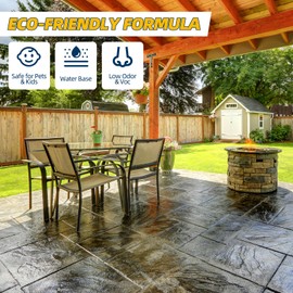 Super Wet Look Stone Sealer 32oz/946ml [2025 Upgarde]–Durable & Long-Lasting Protection, High Gloss Finish for Patios, Driveways, Pavers, Interior & Exterior Color Enhancement & Easy Maintenance