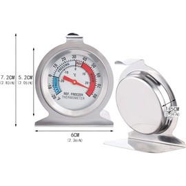 RosewineC 4Pack Refrigerator Freezer Thermometer Classic Series Large Dial Thermometer Temperature Thermometer for Refrigerator Freezer Fridge Cooler