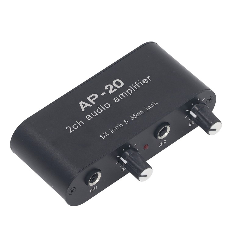 2CH Sound Amp Preamplifier Balanced Input 1/4in 6.5mm Gain Independent