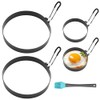 CAREDGO Set of 4 Fried Egg Moulds Stainless Steel Round