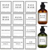 12PCS Waterproof Hand Soap Labels for Bottles, Bathroom/Kitchen Hand Soap