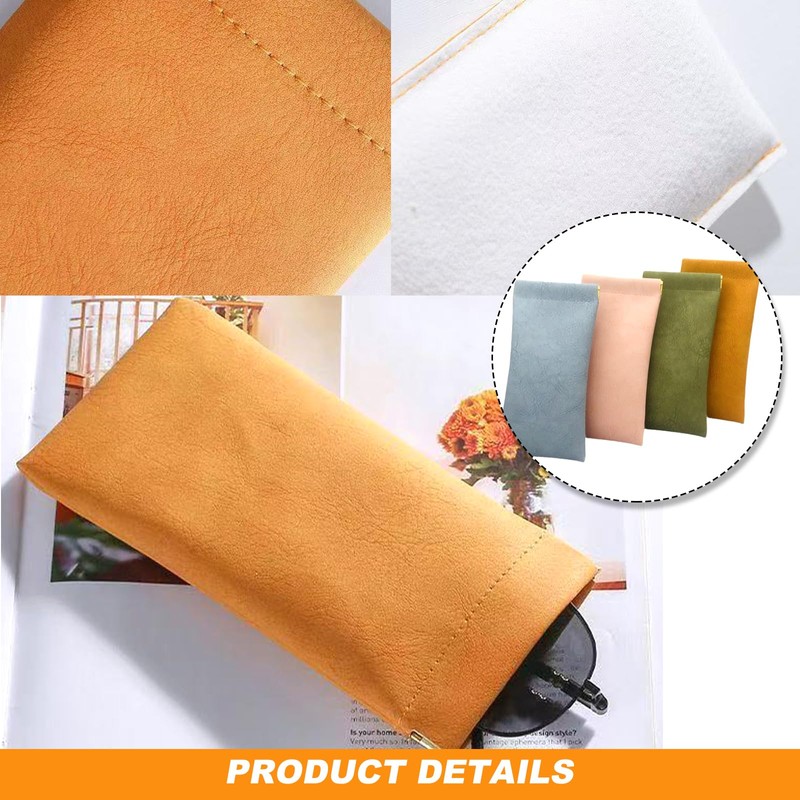 Soft Glasses Case Pouch Sunglasses Case Sleeves Pouch Leather Slim