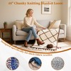 48" Chunky Blanket Loom, Foldable Chunky Knitting Loom for Blankets