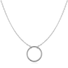 MARLION JEWELS Women's 925 Silver Central Sphere Necklace Perfect for Your Favourite Charms. Silver Chain Ideal as a Gift. Necklace for Women. Jewellery, Gold - silver, No Gemstone