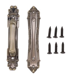 Oumefar Barn Door Handle European Door Handle Antique Vintage Barn Door Handle for Cabinet Hardware Drawer Cupboard Accessory (Antique Bronze)