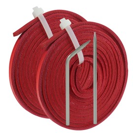 OSVJE Mitt Lace Repair Kit Includes 2 Leather Laces and Lacing Needle for Catcher's Glove,Red Leather Laces for Quick Baseball Glove Repair,Easy-to-Use Lacing Needle for Precise Glove Maintenance