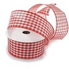 Ribbon Traditions Small Check Gingham Plaid Wired Ribbon 2 1/2"