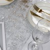 2 x Silver Table Runner 275cm, 28cm Width Hollow Metallic