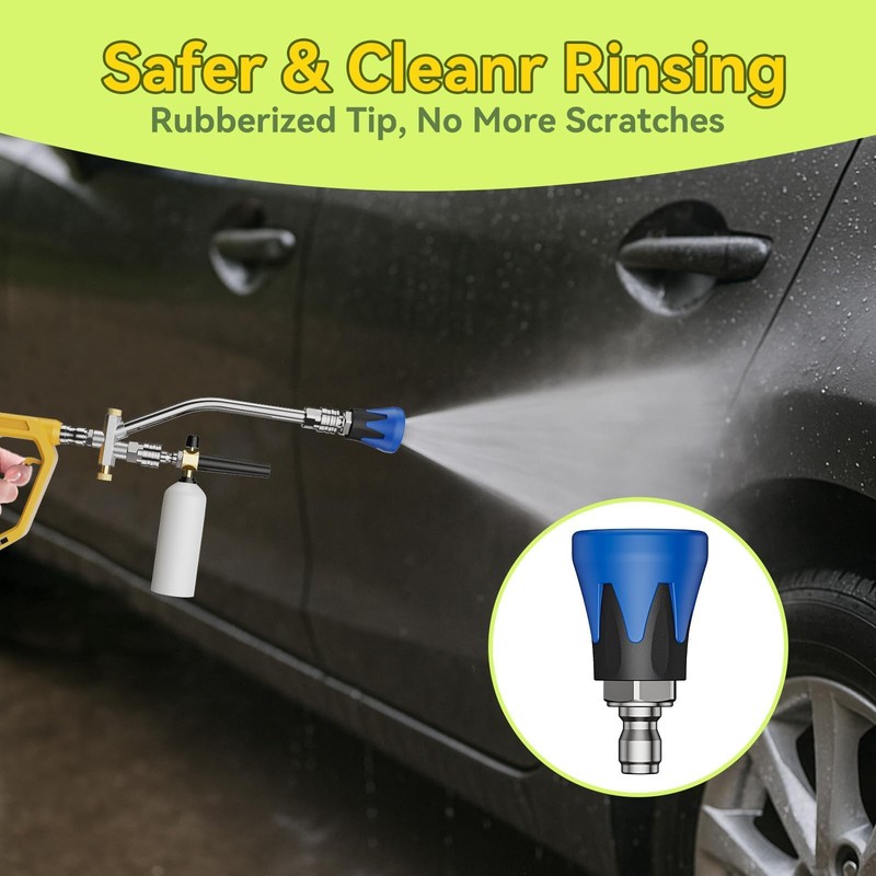 Foam Cannon Dual Connector Accessory, Pressure Washer Double Tip Attachment