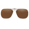 FF FRAZALA Clip-on Sunglasses, Clip-On, Flip-up Type, Polarized Lenses, Over