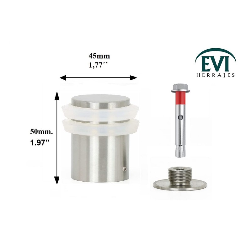EVI Door Stopper | Stainless Steel Brass Floor Door Stop