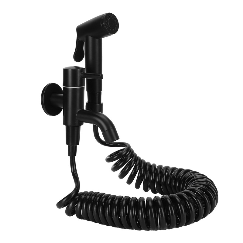 G1/2 Bidet Sprayer Handheld Black Alloy Toilet High Pressure Sprayer