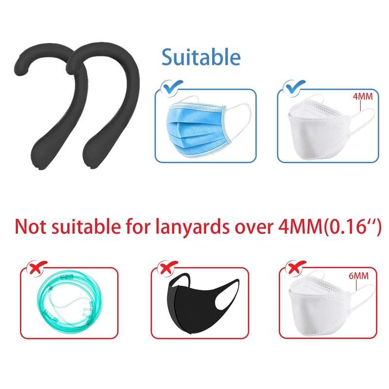 OKAICEN Soft Silicone Earloop Ear Protector Relieve Ear Discomfort Anti-Slip