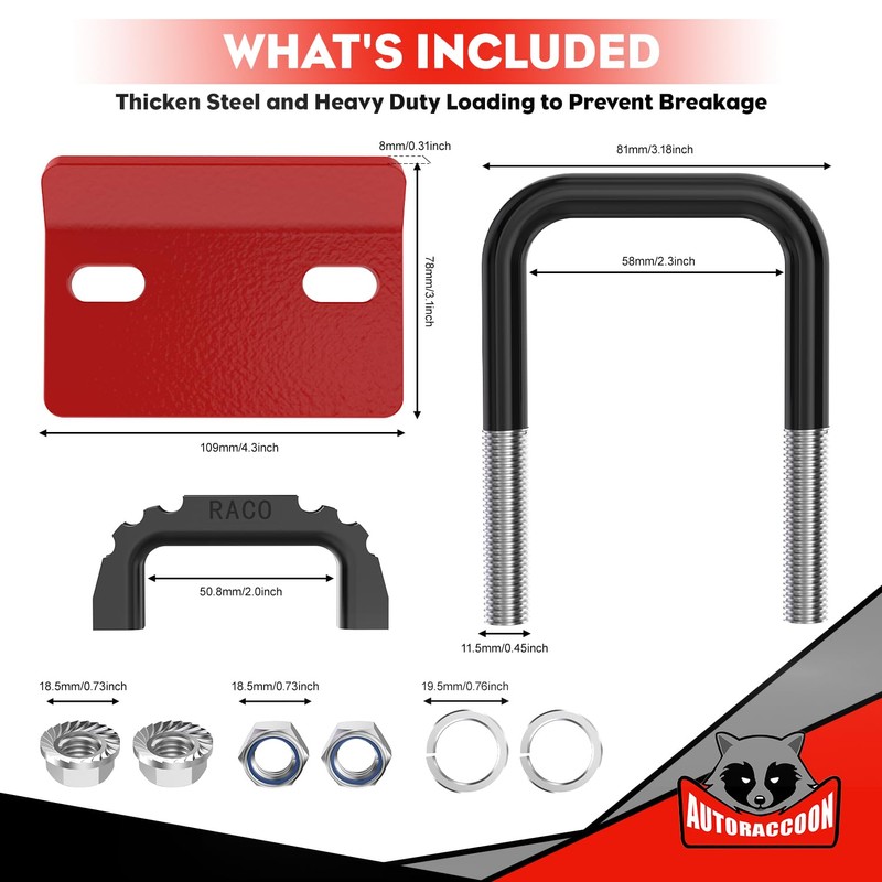 AUTORACCOON Hitch Tightener Anti-Rattle Clamp - Heavy Duty Hitch Stabilizer