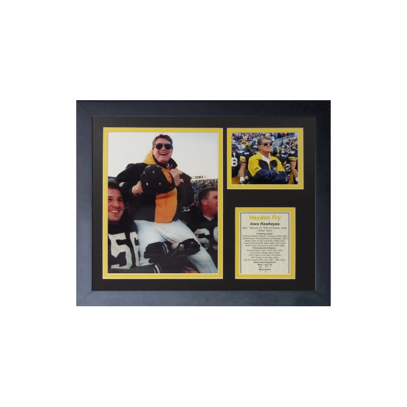Legends Never Die "Hayden Fry Framed Photo Collage, 11 x